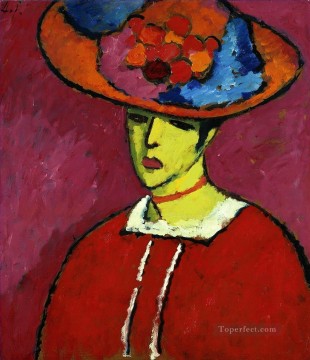 Expresionismo Painting - Schokko con sombrero de ala ancha 1910 Alexej von Jawlensky Expresionismo